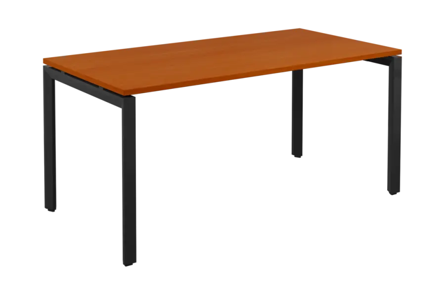 SEK-U - 16 stůl kancelářský, kovová podnož černá, deska 25 mm, široký 1600 mm, třešeň šumavská